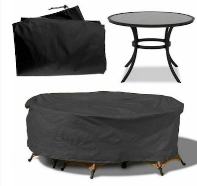 Waterproof Dining Table Cover Black 325x325x95cm