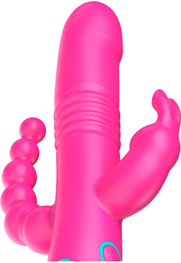 Dream Love Happy Loky Donald Vibrator G-Punkt mit Fernsteuerung dreifache Stimulation 24,5cm Fuchsien