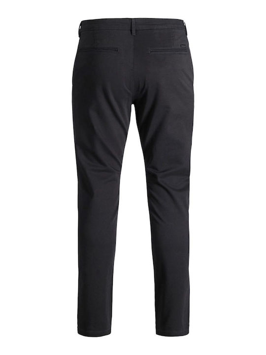 Trousers Chino Elastic in Slim Fit Black