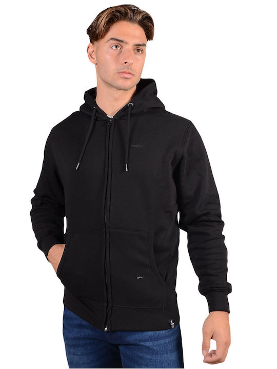 Rebase Herren Sweatshirt Jacke mit Kapuze Schwarz