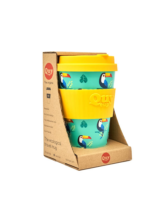 QuyCup Tucano Mug Bamboo with Lid Green 400ml