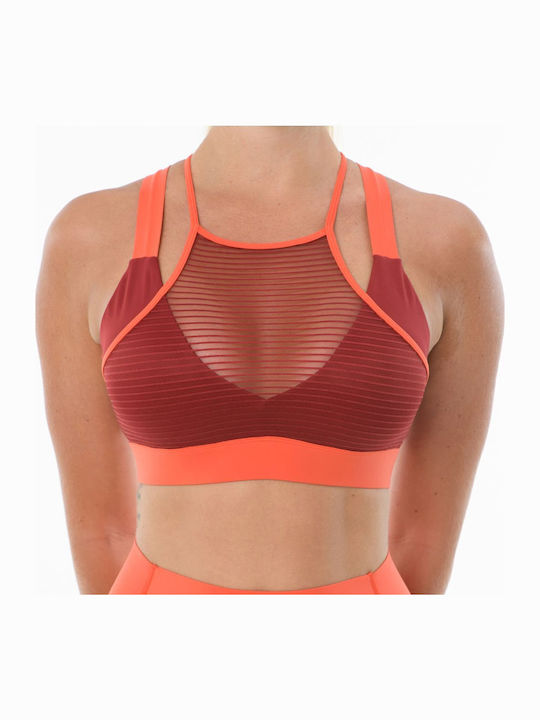 Sheer Women's Sports Bra without Padding Red