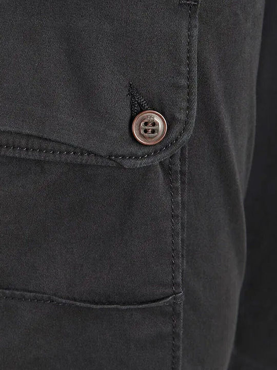 Men's Trousers Cargo Elastic Regular Fit Black