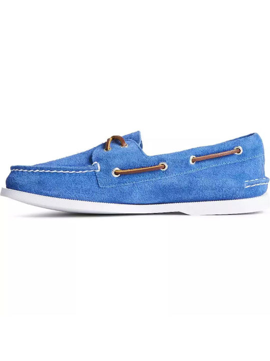 Sperry Top-Sider Suede Ανδρικά Boat Shoes σε Μπλε Χρώμα