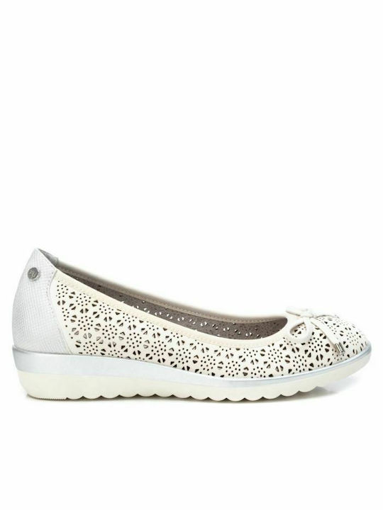 Xti Leather Ballerinas -86 White