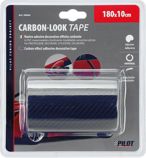 Lampa Car Tape Stickers Carbon 180 x 10cm in Black Color 1pcs