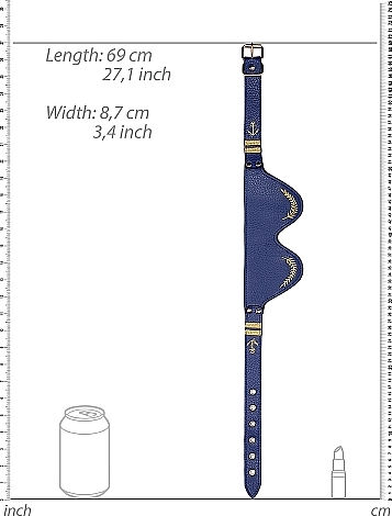 Shots Ouch Sailor Themed Eye Mask BDSM Maske Blue