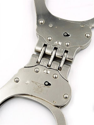 Mister B Hinged Steel Cuffs Silver Silver