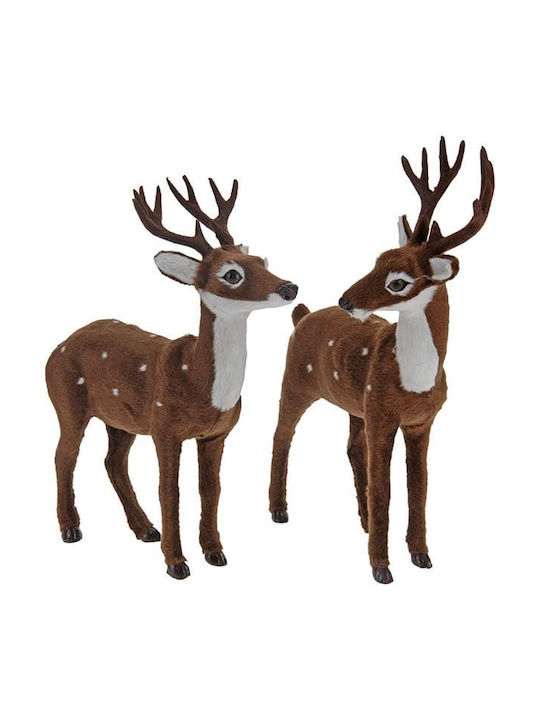 JK Home Decoration Χριστουγεννιάτικη Πλαστική Φιγούρα Ελάφι Ύψους 26εκ. (Διάφορα Σχέδια)