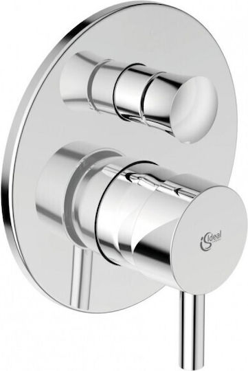 Ideal Standard Ceraline Set Σετ Μίκτης, Τηλέφωνο & Κεφαλή Ντουζ Εντοιχισμού Ντουζιέρας 2 Εξόδων Ασημί