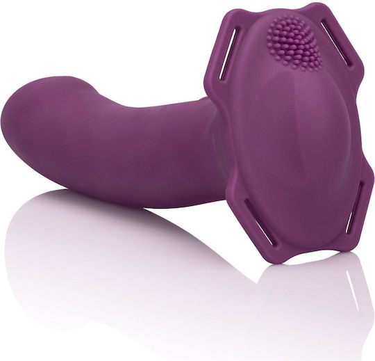 Calexotics Me2 Rumbler Harness με Dildo 16.5cm και Δόνηση σε Μωβ Χρώμα