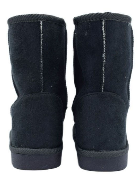 Pyramis Suede Women's Ankle Boots with Fur Gray