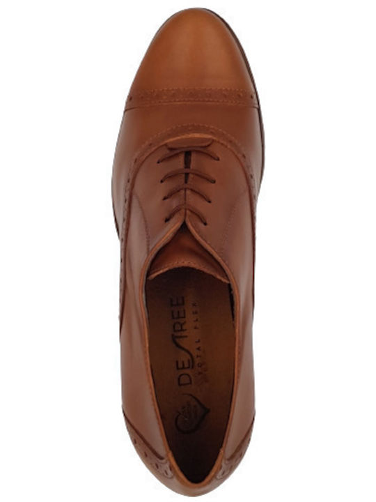 Leury13 Leder Damen Oxford-Stiefeletten Tabac Braun