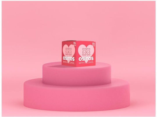 Osito & Co Ερωτικό Βρώσιμο Δώρο Gummy Bears With Alcohol 15% Strawberry & Gin Flavor 70gr