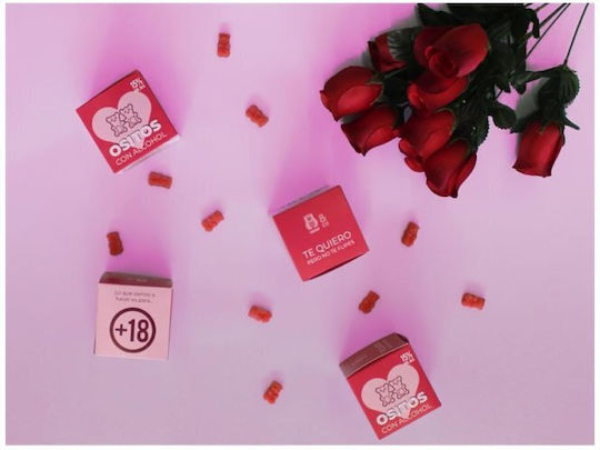 Osito & Co Ερωτικό Βρώσιμο Δώρο Gummy Bears With Alcohol 15% Strawberry & Gin Flavor 70gr