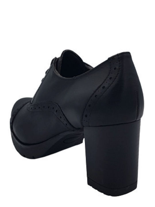 Leury13 Leder Damen Oxford-Stiefeletten Schwarz