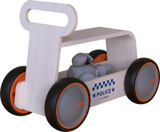 Mamatoyz DriveMe Wood Police Ride On για 10+ μηνών Καφέ