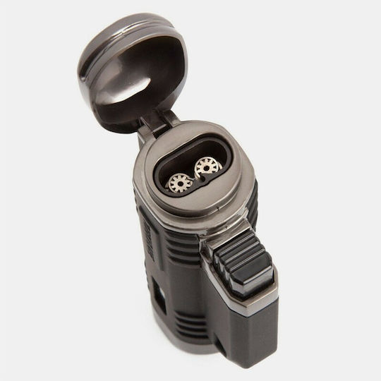Turboflame Αναπτήρας Flamme Winddicht mit Jet-Flamme Black V-Flamme