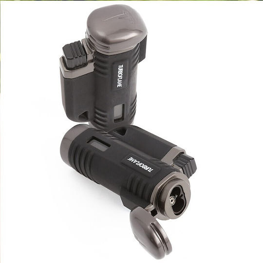 Turboflame Αναπτήρας Flamme Winddicht mit Jet-Flamme Black V-Flamme
