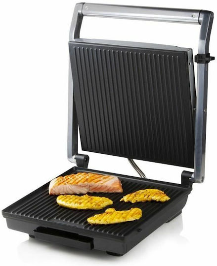 Domo Tabletop Electric Grill Ribbed Plate 2000W with Lid and Adjustable Thermostat 29.5cmx26.5cmcm