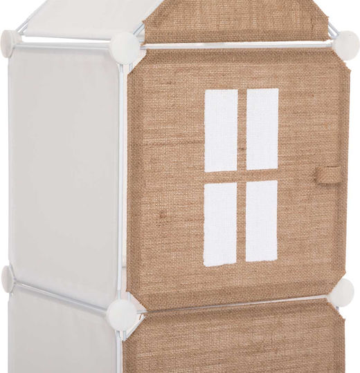 Atmosphera Toy Organizer Castle White 34x32x140cm 4 Pieces