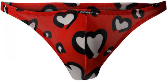 Cut4Men Brazilian Brief Herren Sexy Slip Herzen Red