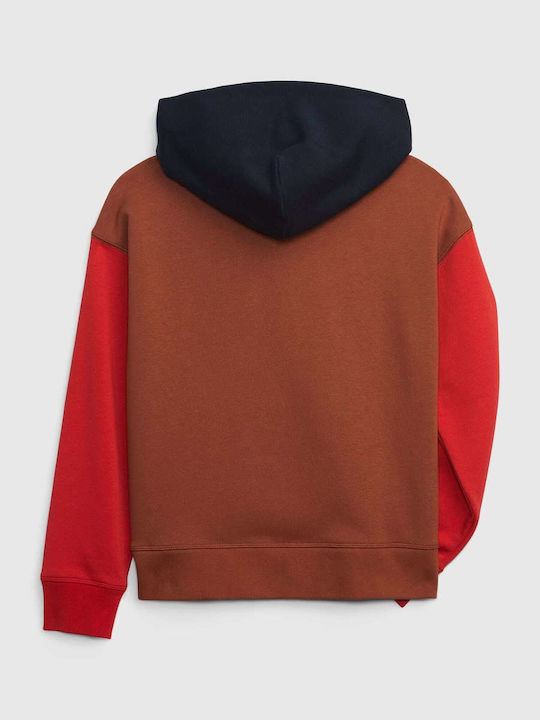 GAP Kinder Sweatshirt mit Kapuze und Taschen Rot