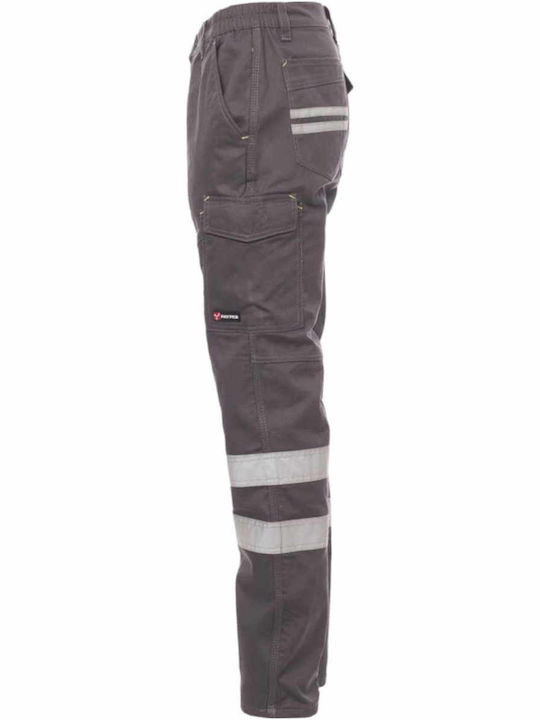 Payper Worker Reflex Reflective Work Trousers Gray made of Cotton