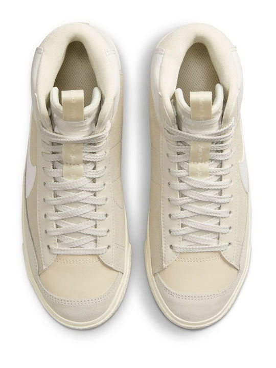 Blazer Mid Blazer Παιδικά Sneakers High Μπεζ