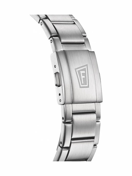 Festina Bike Ανδρικό Ρολόι 47mm Χρονογράφος Μπαταρίας με Ασημί Μεταλλικό Μπρασελέ