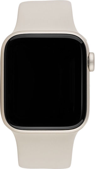 Apple Watch SE 2022 Aluminium 40mm Waterproof with Heart Rate Monitor (Starlight with Starlight Sport Band)