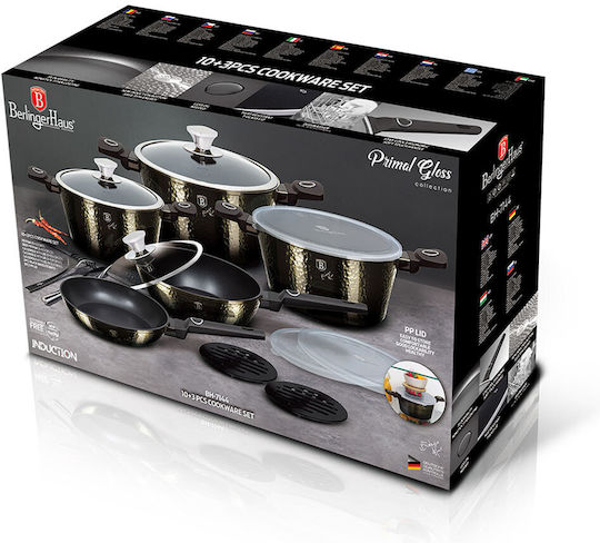 Berlinger Haus Primal Gloss Collection Kochgeschirr-Set aus Aluminium mit Antihaftbeschichtung 5 Stück