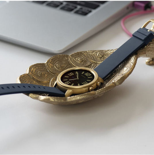Oozoo Q00321 45mm Smartwatch mit Pulsmesser (Gold / Blue)