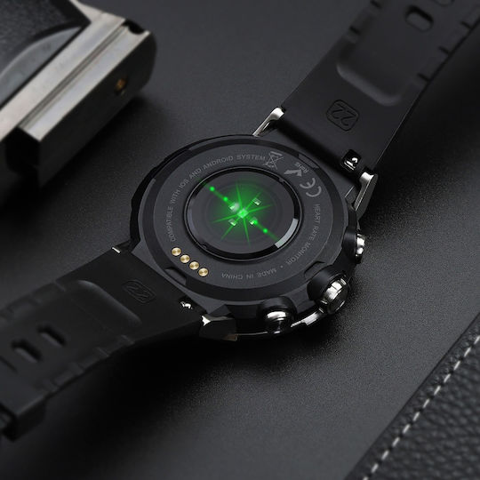 Microwear K28H Смартчасовник с Пулсомер (Blue Case / Blue Silicone Strap)