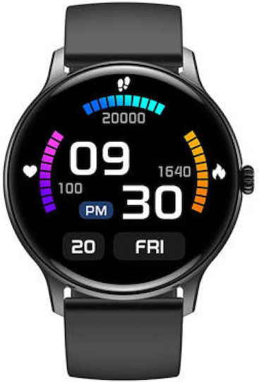 Colmi I10 Stainless Steel 44mm Smartwatch with Heart Rate Monitor (Black)