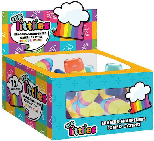The Littlies 646833 Πλαστική Διπλή Ξύστρα Μπλε με Γόμα