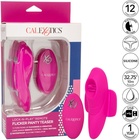 Calexotics Flicker Panty Teaser Mini Δονητής για Ζευγάρια με Απομακρυσμένο Έλεγχο Fuchsia