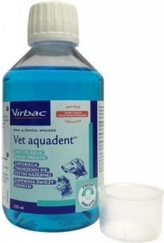 Virbac Vet Aquadent Mouth Wash Dog against Bad Breath 250ml