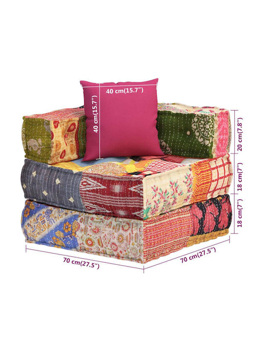 Bean Bag Chair Waterproof Multicolour 70x70x56cm