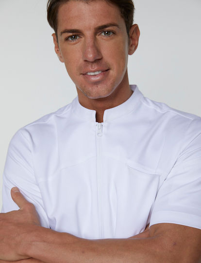 Ayo Coat Chef 100% Cotton made White with Short Sleeve 22CJU3