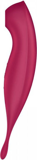 Satisfyer Twirling Pro+ Αναρροφητής Αιδοίου με Δόνηση Hybrid Air Pulse Vibrator Red