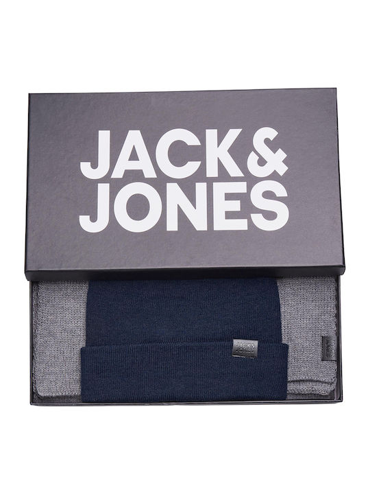 Set with Beanie in Navy Blue color