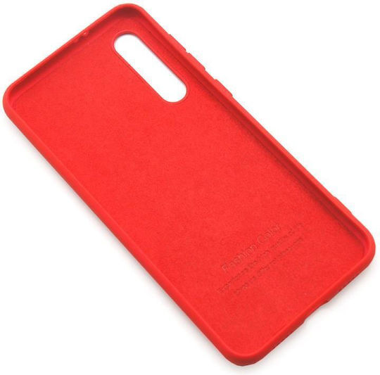 iNOS Liquid Umschlag Rückseite Silikon Rot (Xiaomi Mi 9)