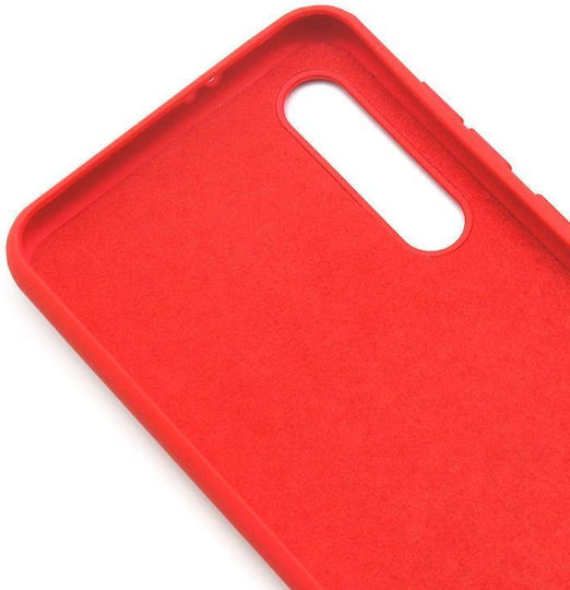 iNOS Liquid Umschlag Rückseite Silikon Rot (Xiaomi Mi 9)