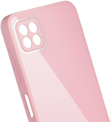 iNOS Glass Synthetic Back Cover Pink (Galaxy A22 5G)