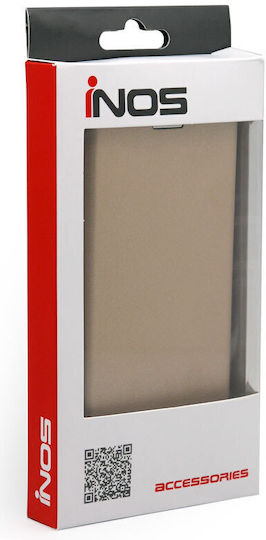 iNOS Curved M-Folio Book Δερματίνης Χρυσό (Huawei P Smart S / Y8P)