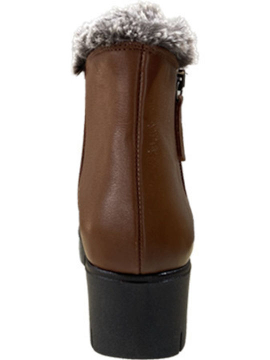 Women's Leather Tama Boots with Fur outside