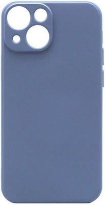 iNOS L-Cover Umschlag Rückseite Silikon Grey / Blue (iPhone 13 Mini)