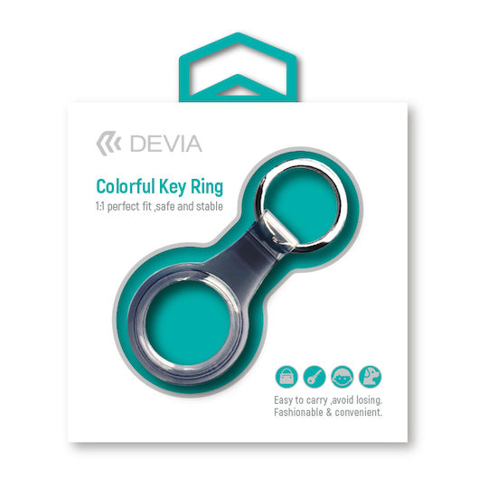 Devia Key Ring Θήκη Μπρελόκ Σιλικόνης για AirTag Tawny