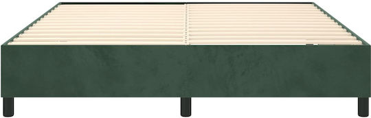 vidaXL Bett Übergröße Mit Stoff Dunkelgrün Für Matratze 160x200cm